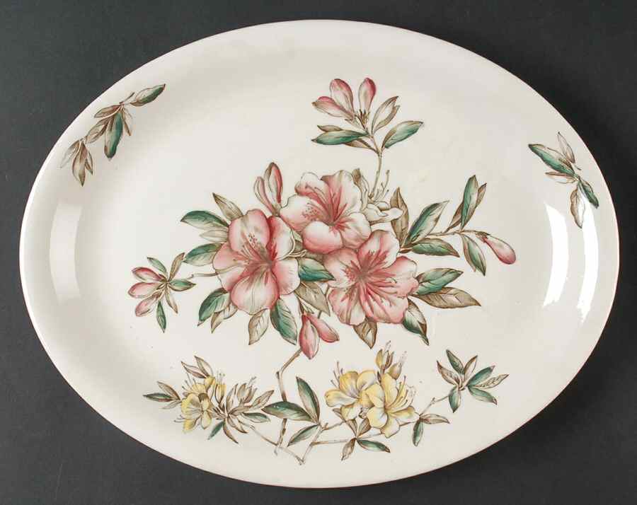 Azalea 14" Oval Serving Platter by Johnson Brothers-1
