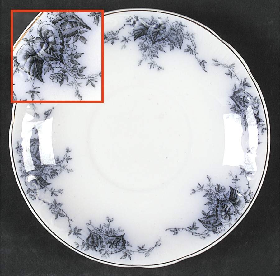 Begonia Blue (Gold Trim) Saucer by Johnson Brothers-1