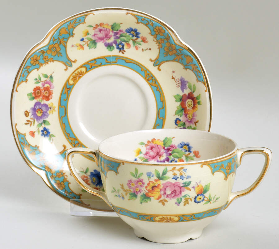 Belgravia Flat Bouillon Cup & Saucer by Johnson Brothers-1