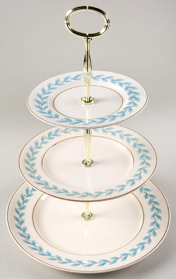 Bermuda 13 7/8"-14 1/4" 3-Tiered Serving Tray(DP,SP,BB) HC by Johnson Brothers-1