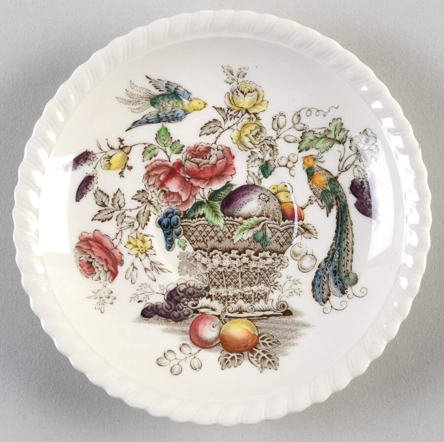 Bird of Paradise Brown Multicolor Saucer by Johnson Brothers-1
