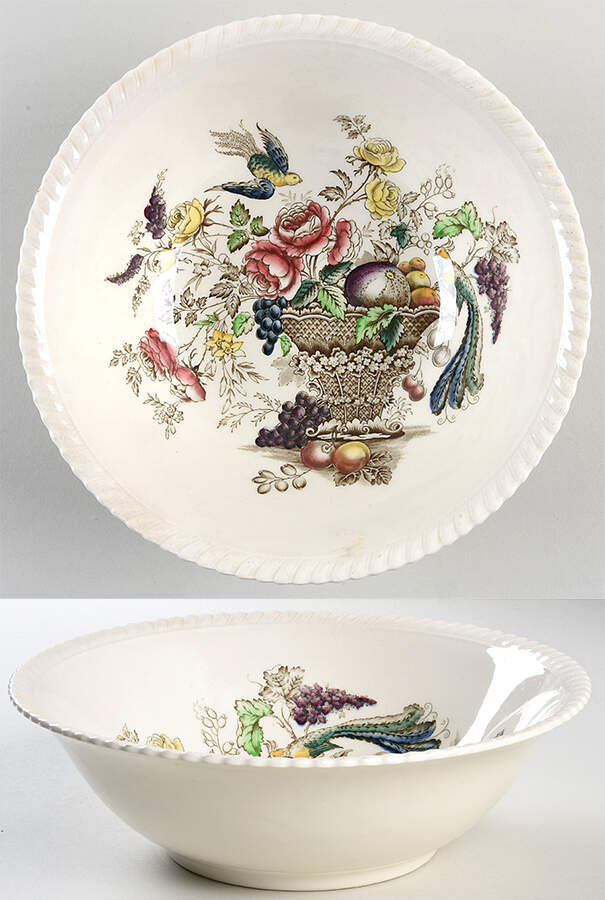 Bird of Paradise Brown Multicolor 9" Round Vegetable Bowl by Johnson Brothers-1