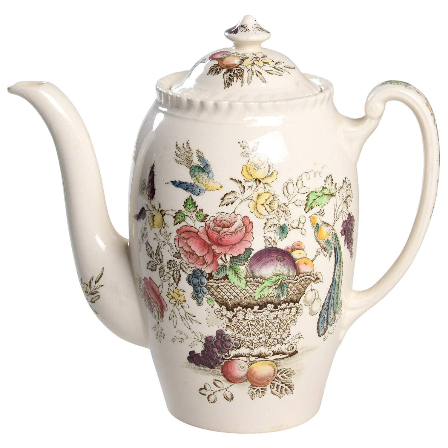 Bird of Paradise Brown Multicolor Coffee Pot & Lid by Johnson Brothers-1