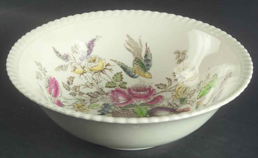 Bird of Paradise Brown Multicolor 8" Round Vegetable Bowl by Johnson Brothers-1
