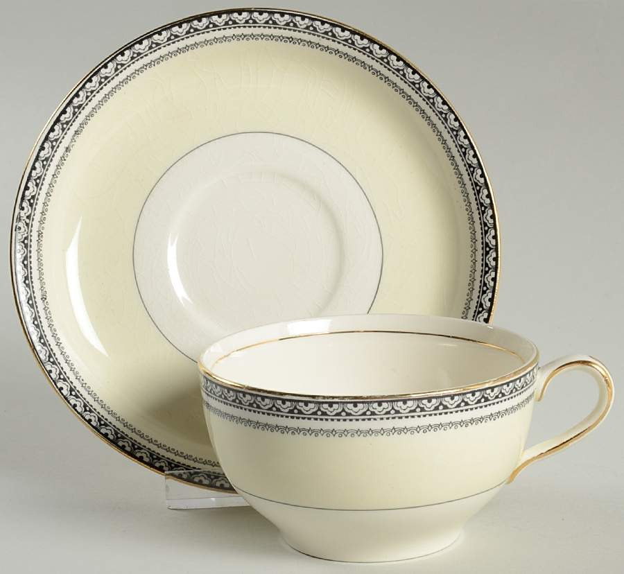 Blackwood Flat Cup & Saucer Set by Johnson Brothers-1