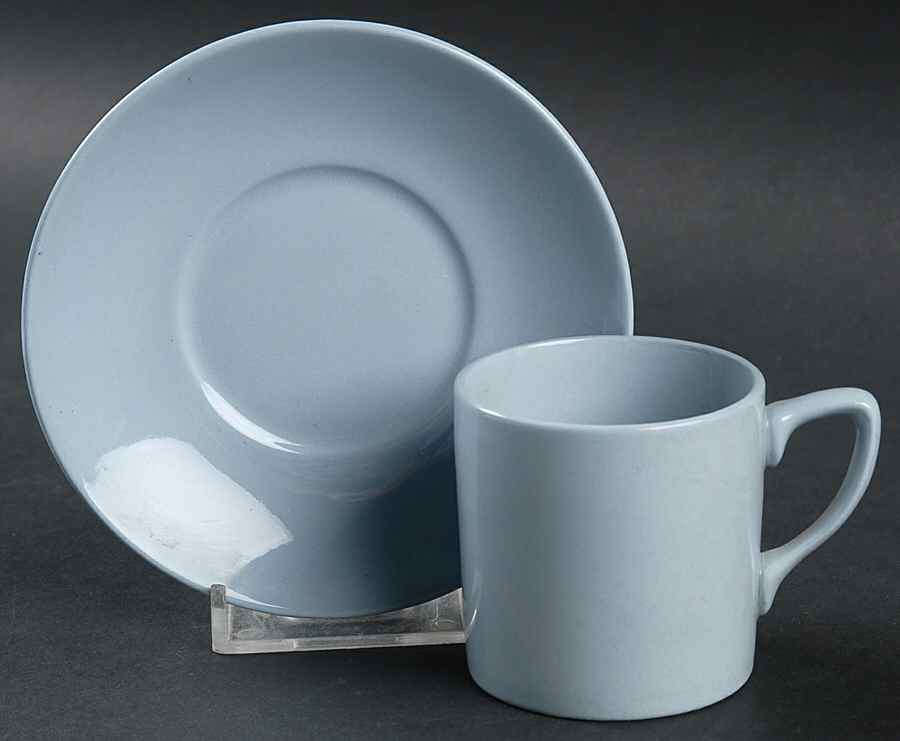 Blue Cloud Flat Demitasse Cup & Saucer Set by Johnson Brothers-1