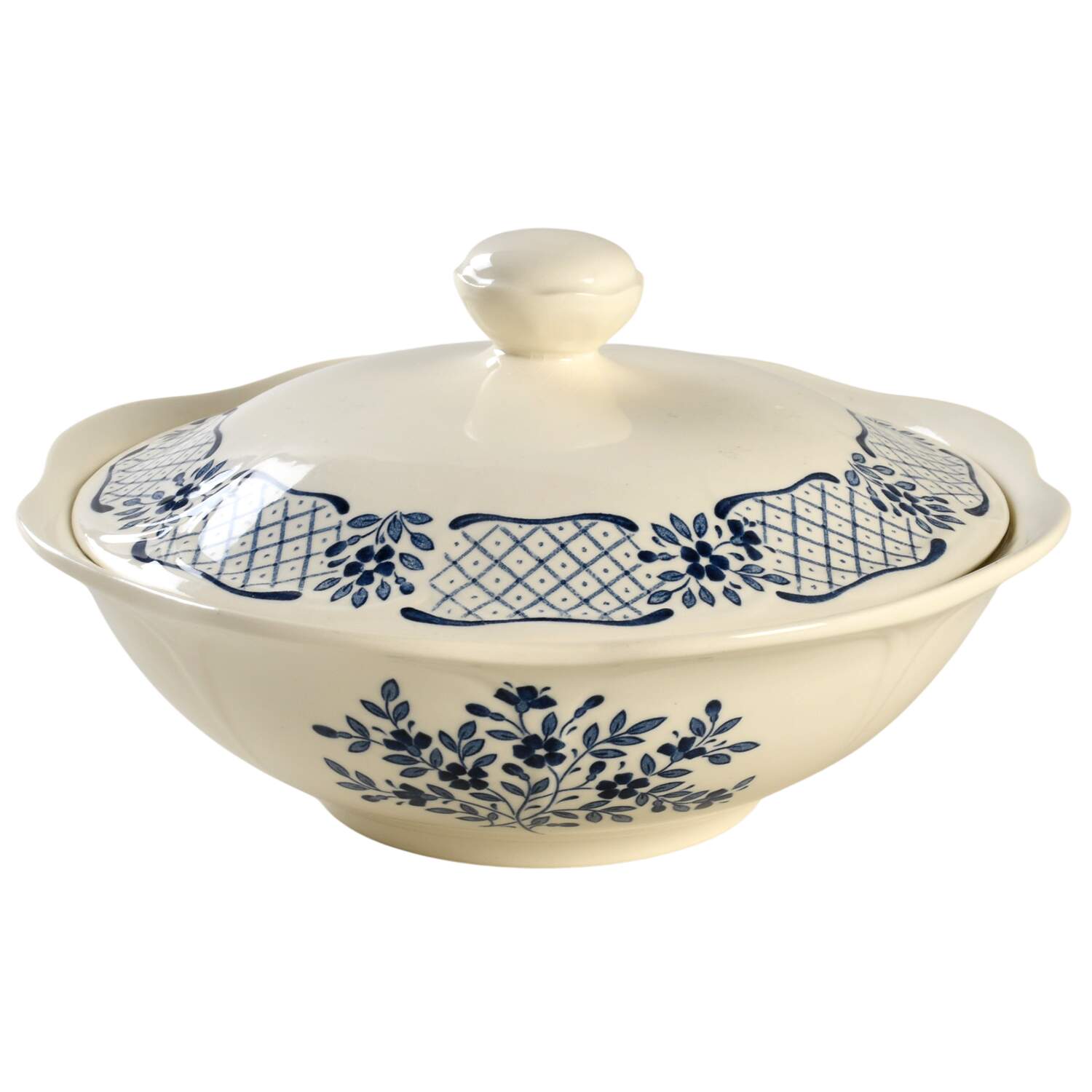 Blue Jardin Round Covered Vegetable by Johnson Brothers-1