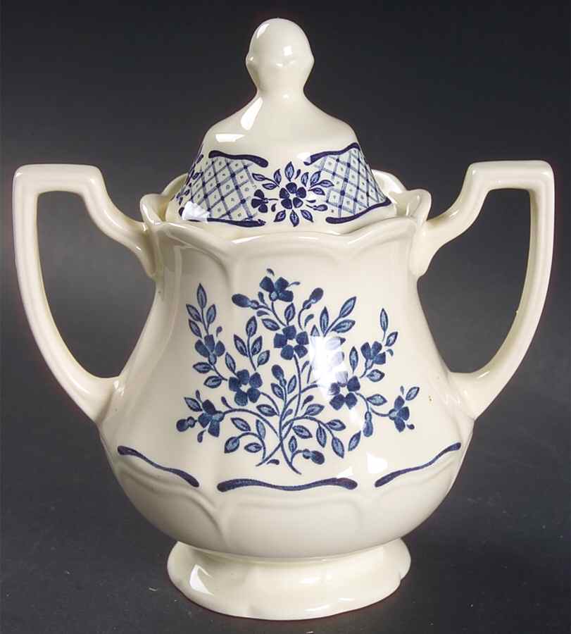Blue Jardin Sugar Bowl & Lid by Johnson Brothers-1