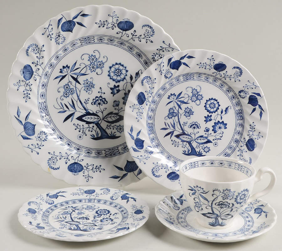 Blue Nordic 5 Piece Place Setting by Johnson Brothers-1