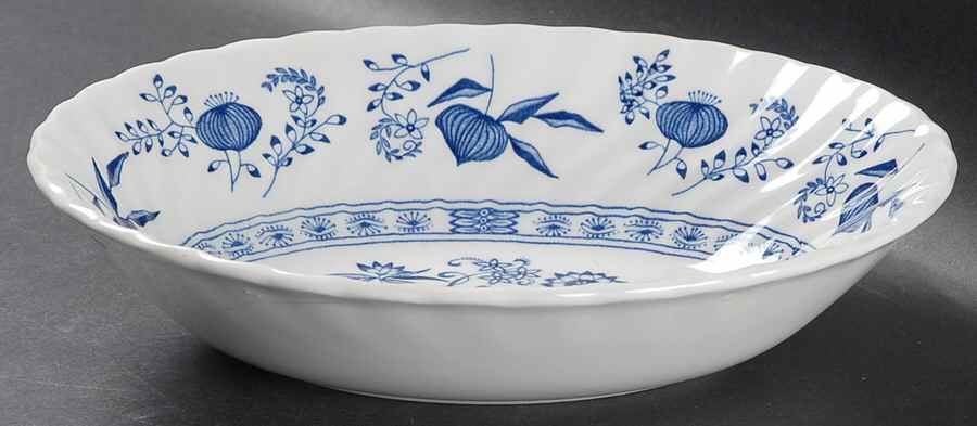 Blue Nordic 9" Oval Vegetable Bowl by Johnson Brothers-1