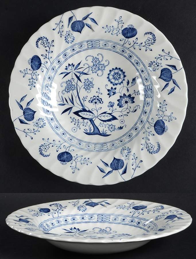 Blue Nordic Rim Soup Bowl by Johnson Brothers-1