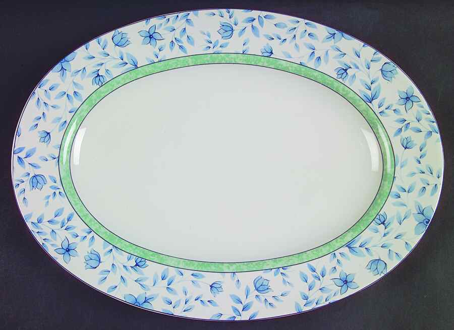 Blue Savanna 14" Oval Serving Platter by Johnson Brothers-1