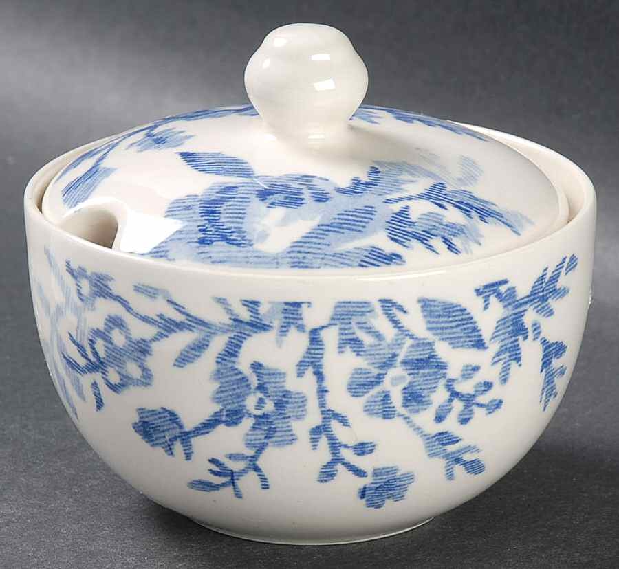 Blue Tapestry Sugar Bowl & Lid by Johnson Brothers-1