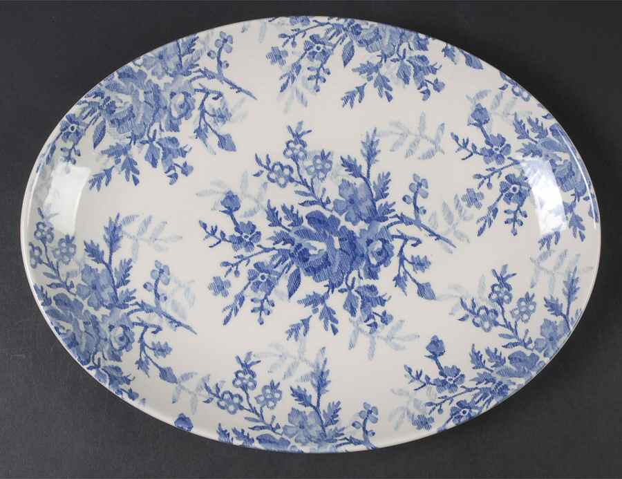 Blue Tapestry 11" Oval Serving Platter by Johnson Brothers-1
