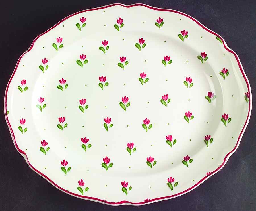 Bonjour 12" Oval Serving Platter by Johnson Brothers-1