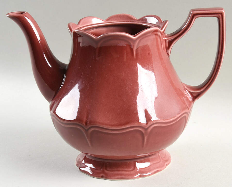 Bordeaux Burgundy Teapot No Lid by Johnson Brothers-1