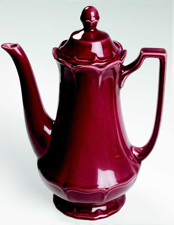 Bordeaux Burgundy Coffee Pot & Lid by Johnson Brothers-1