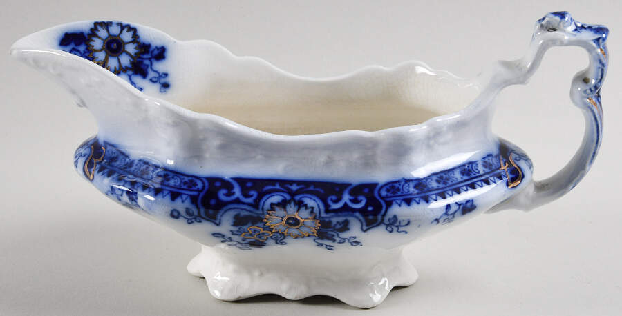 Brooklyn Flow Blue Gravy Boat by Johnson Brothers-1