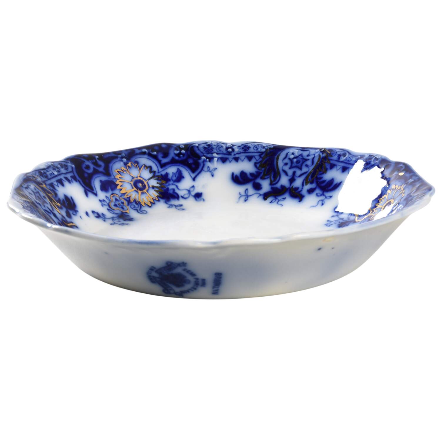 Brooklyn Flow Blue Coupe Soup Bowl by Johnson Brothers-1