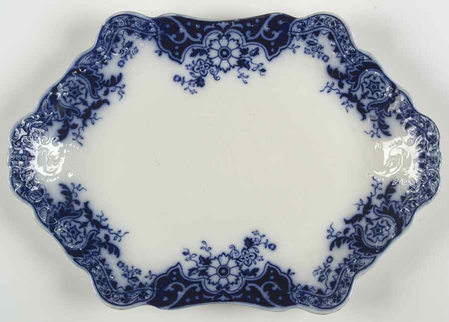 Brooklyn Flow Blue 14" Oval Serving Platter by Johnson Brothers-1