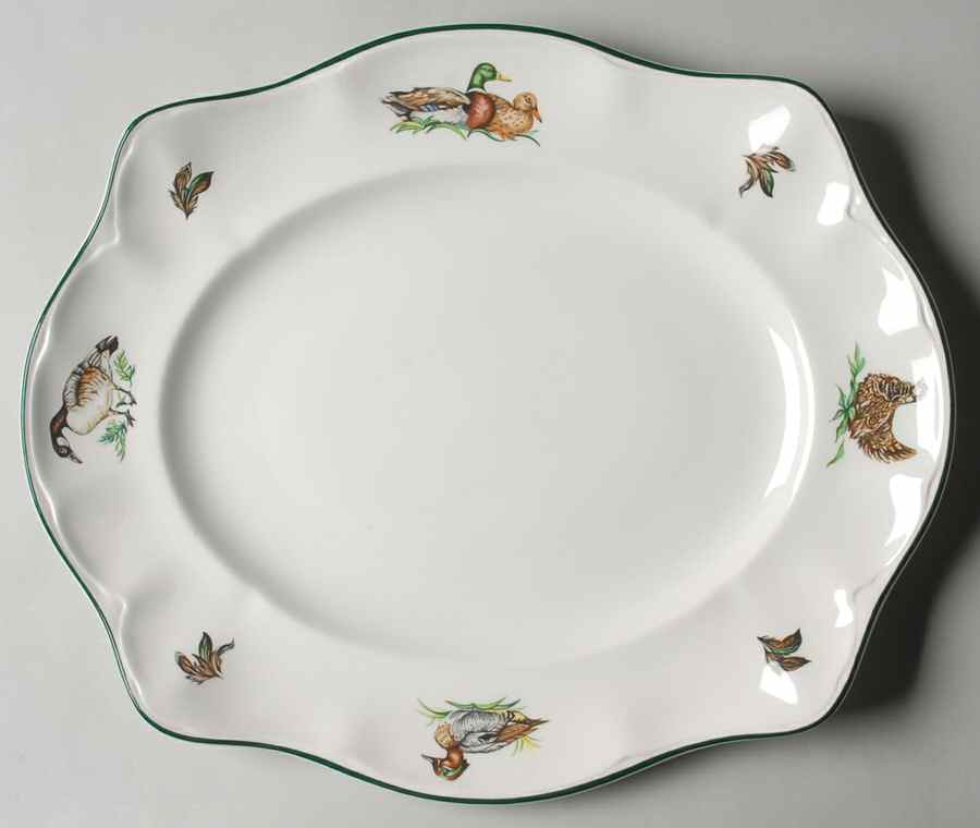 Brookshire (Made in England, Earthenware) 13" Oval Serving Platter by Johnson Brothers-1