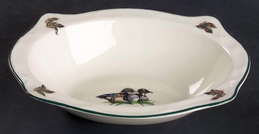 Brookshire (Made in England, Earthenware) 8" Oval Vegetable Bowl by Johnson Brothers-1
