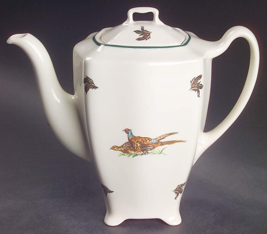 Brookshire (Made in England, Earthenware) Small Coffee Pot & Lid by Johnson Brothers-1