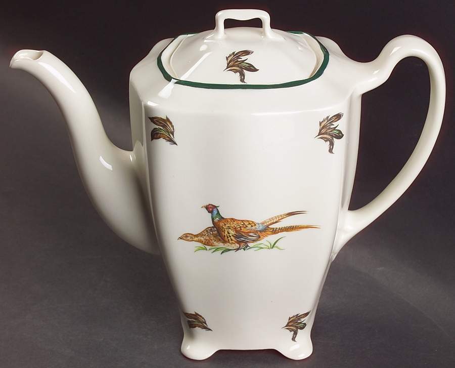 Brookshire (Made in England, Earthenware) Coffee Pot & Lid by Johnson Brothers-1