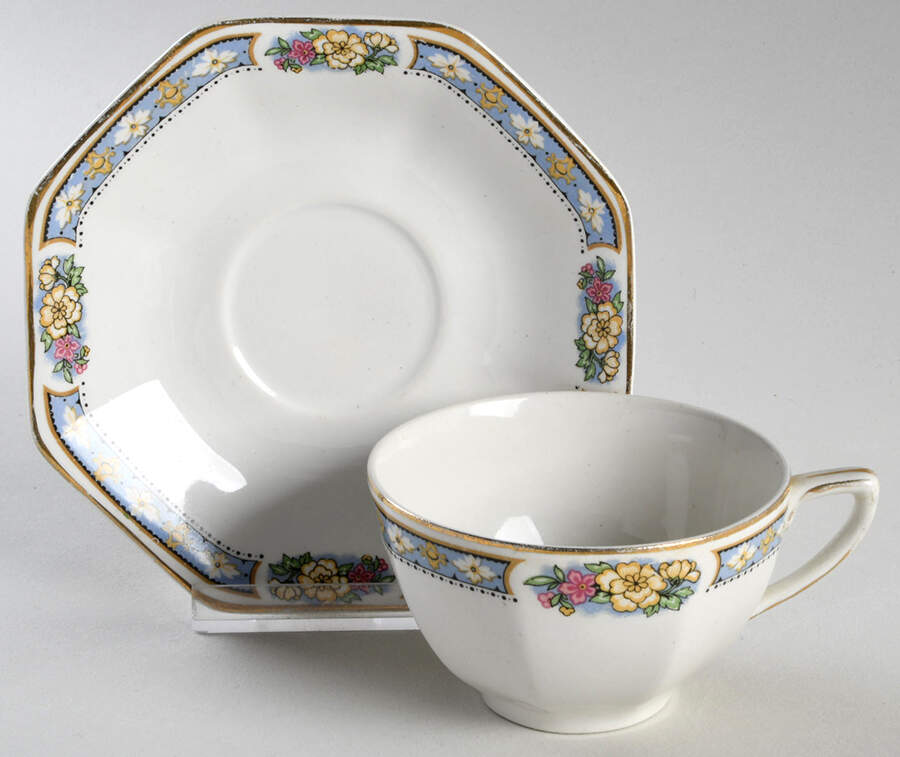 Burton Flat Cup & Saucer Set by Johnson Brothers-1