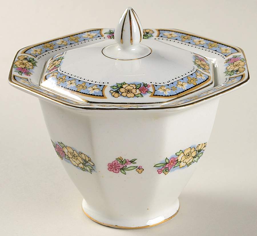 Burton Sugar Bowl & Lid by Johnson Brothers-1