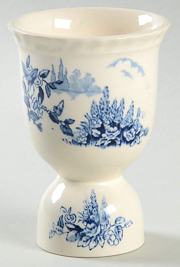 Castle On The Lake Blue Double Egg Cup by Johnson Brothers-1