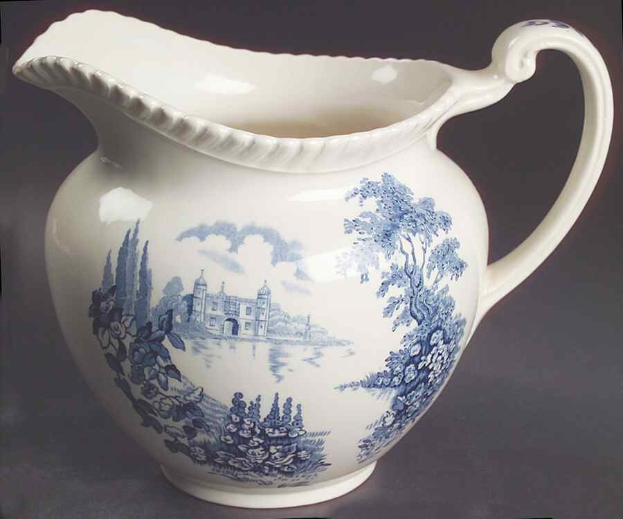 Castle On The Lake Blue 40 Oz Pitcher by Johnson Brothers-1