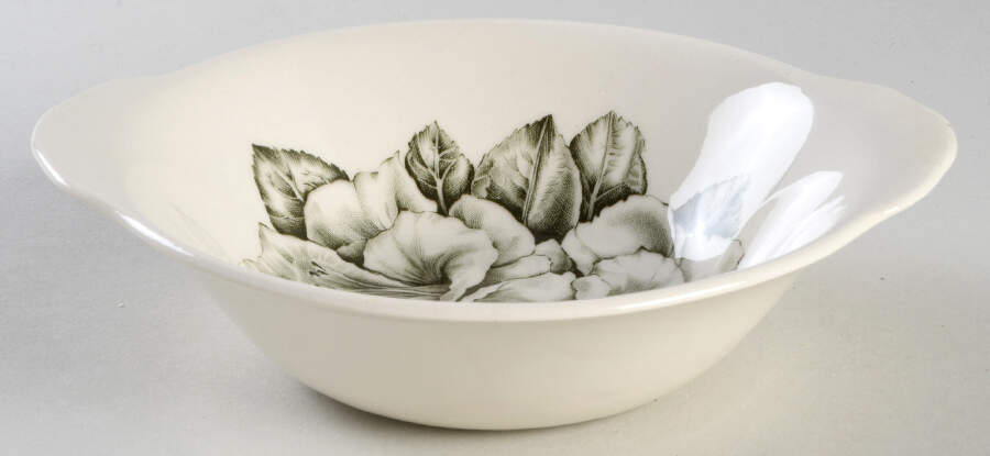 Camellia Green Lugged Cereal Bowl by Johnson Brothers-1