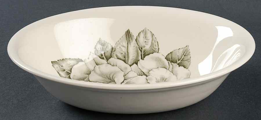 Camellia Green 8" Oval Vegetable Bowl by Johnson Brothers-1
