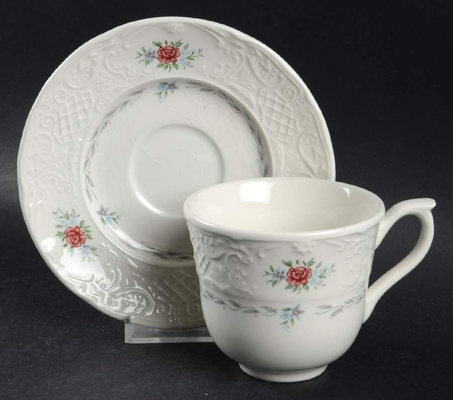 Caroline Flat Cup & Saucer Set by Johnson Brothers-1