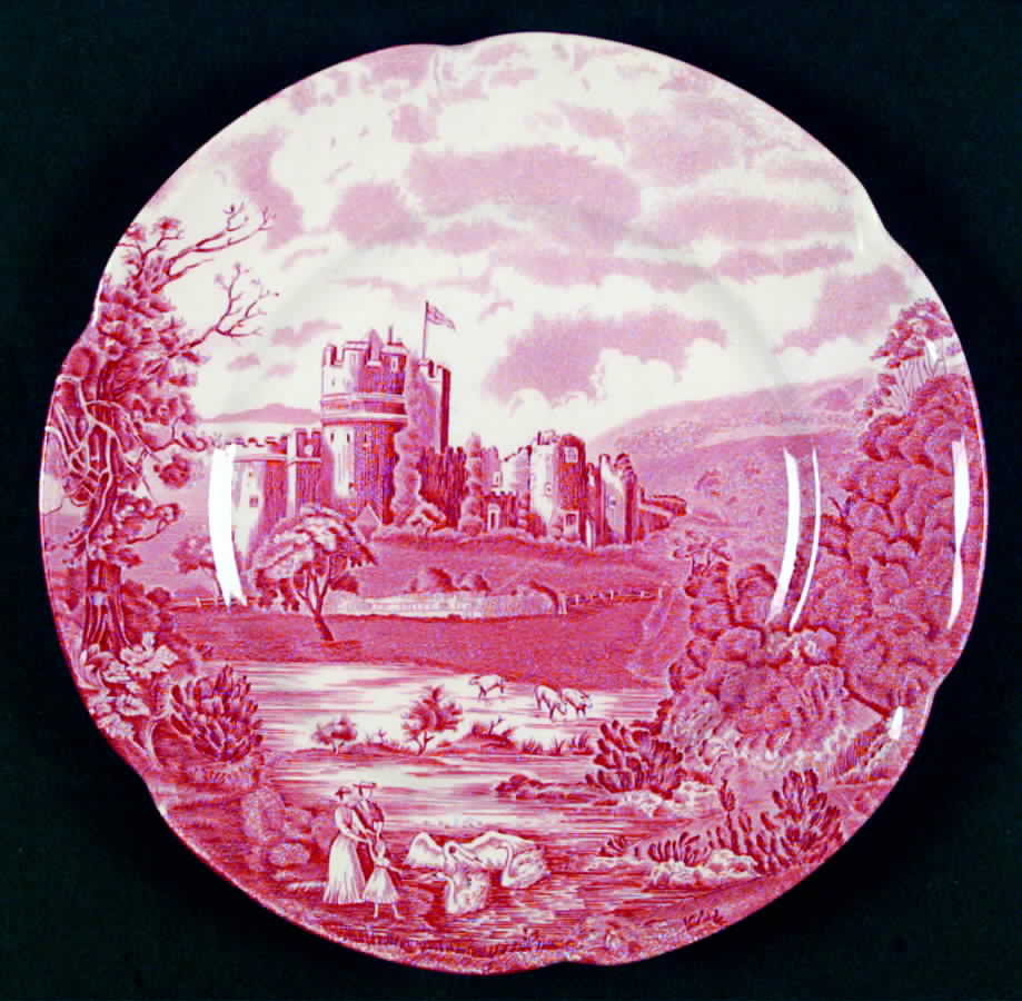 Castle Story Pink Dinner Plate by Johnson Brothers-1