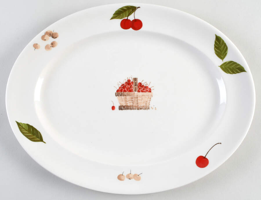 Cerise 13" Oval Serving Platter by Johnson Brothers-1
