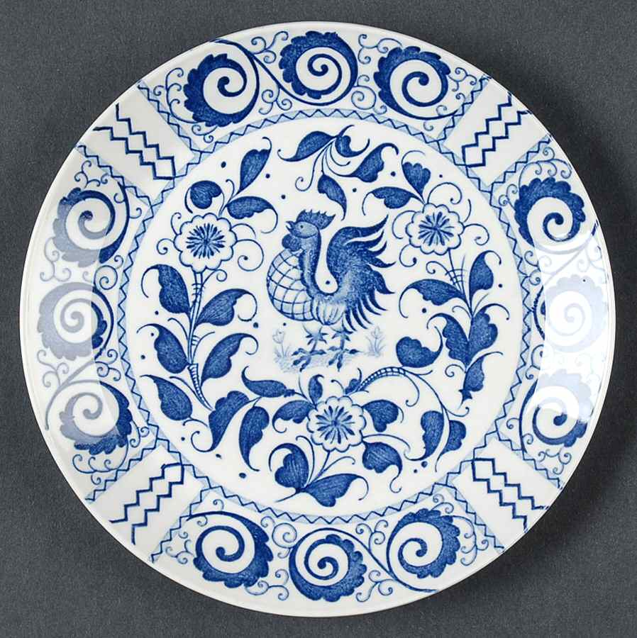 Chanticleer Blue Bread & Butter Plate by Johnson Brothers-1