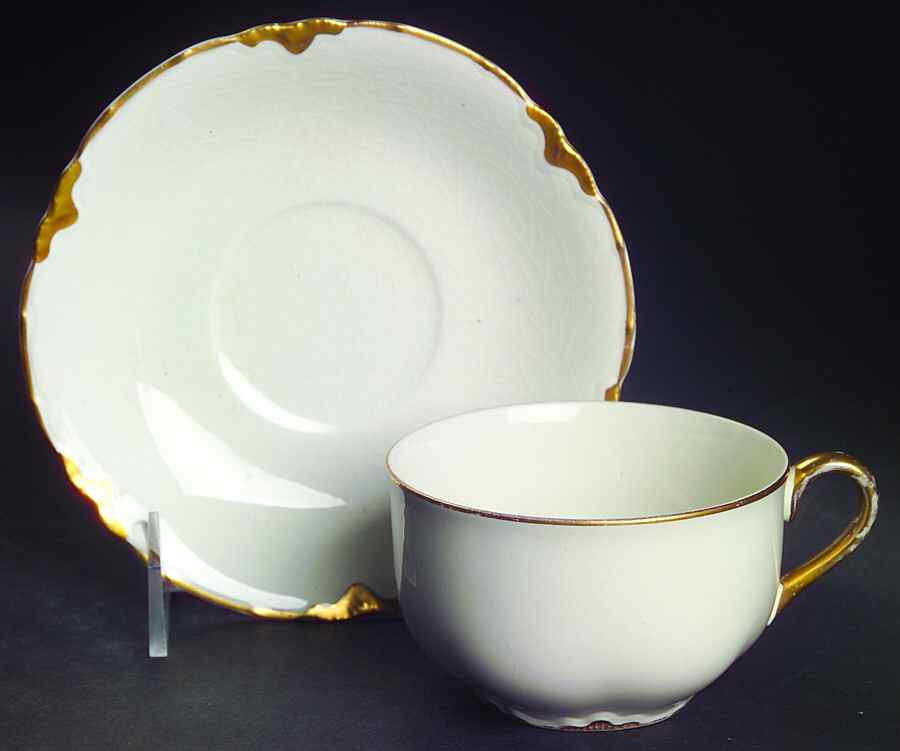 Chantilly Gold Flat Cup & Saucer Set by Johnson Brothers-1