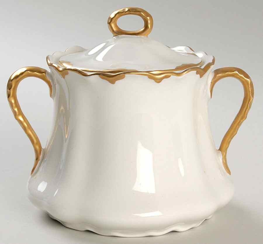 Chantilly Gold Sugar Bowl & Lid by Johnson Brothers-1