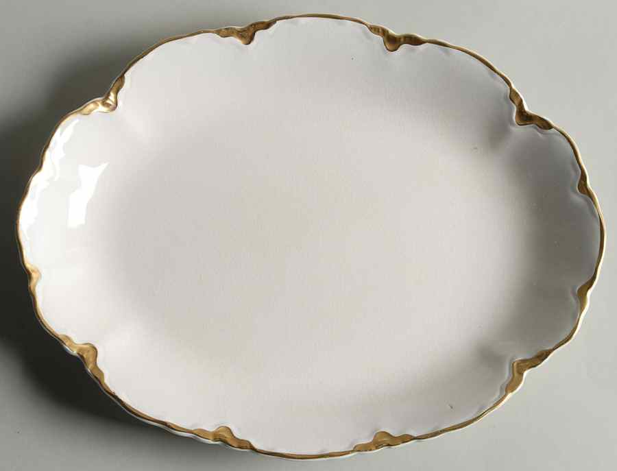 Chantilly Gold 10" Oval Serving Platter by Johnson Brothers-1