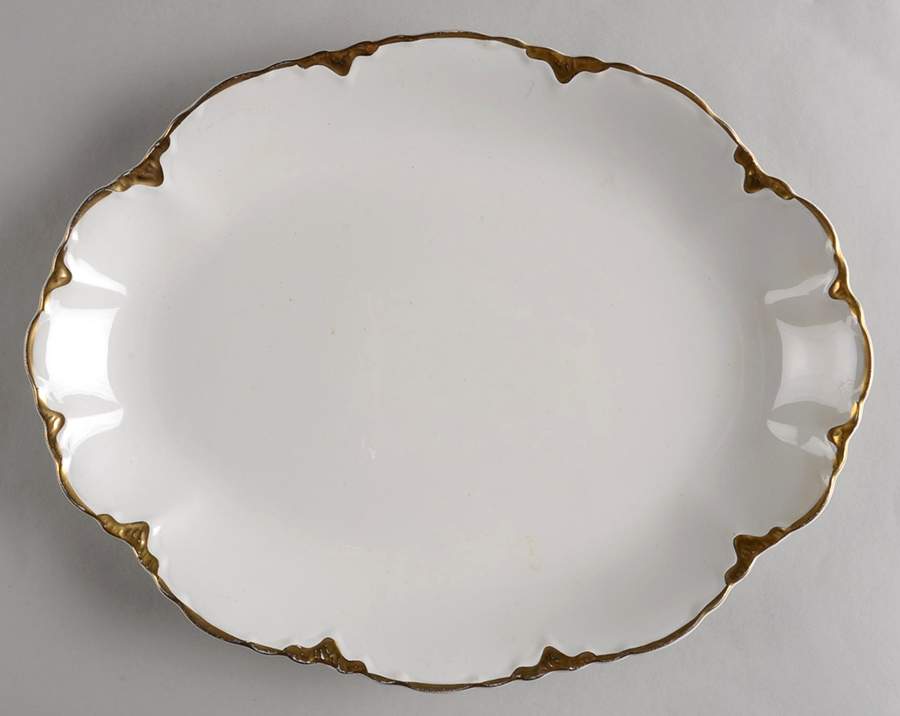 Chantilly Gold 12" Oval Serving Platter by Johnson Brothers-1