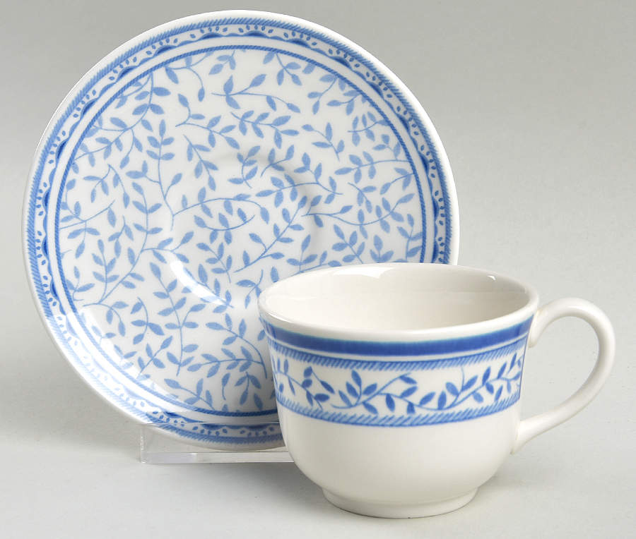 Chelsea Rose Flat Demitasse Cup & Saucer Set by Johnson Brothers-1