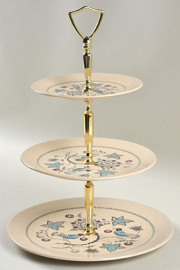Cherry Thieves 3-Tiered Serving Tray (DP, SP, BB) by Johnson Brothers-1