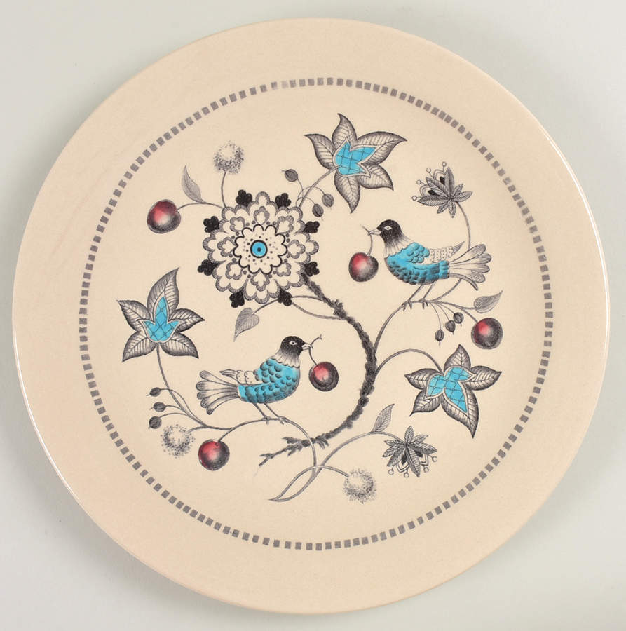 Cherry Thieves 12" Chop Plate (Round Platter) by Johnson Brothers-1