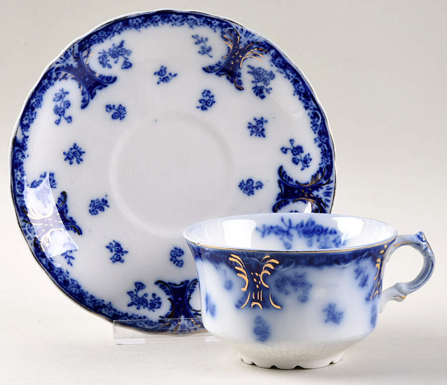 Clarissa Flat Cup & Saucer Set by Johnson Brothers-1