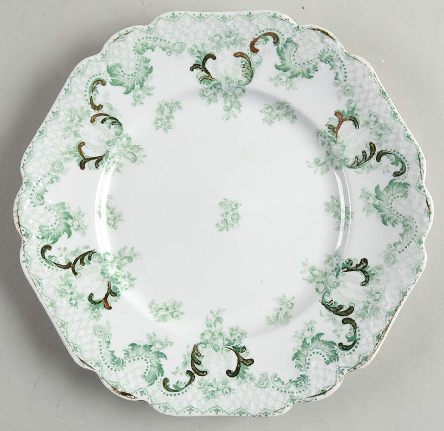 Cloverly Green (Gold Accent, No Trim) Salad Plate by Johnson Brothers-1