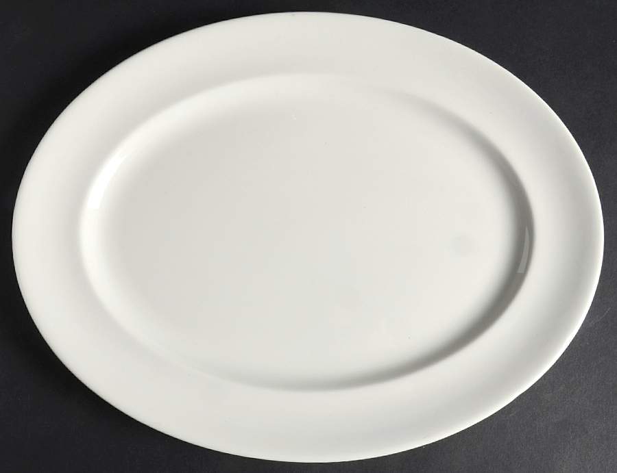 Classic White 12" Oval Serving Platter by Johnson Brothers-1