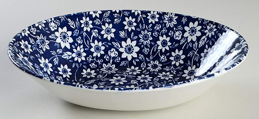 Country Cupboard Blue 9" Oval Vegetable Bowl by Johnson Brothers-1