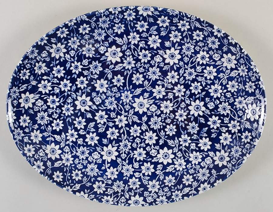 Country Cupboard Blue 13" Oval Serving Platter by Johnson Brothers-1